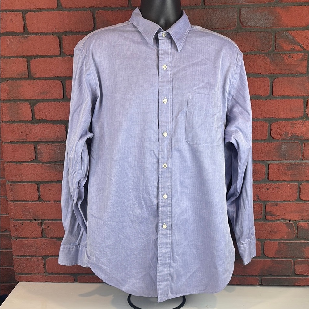 Polo Ralph Lauren Shirt Mens Size 17 Light Blue Button Up